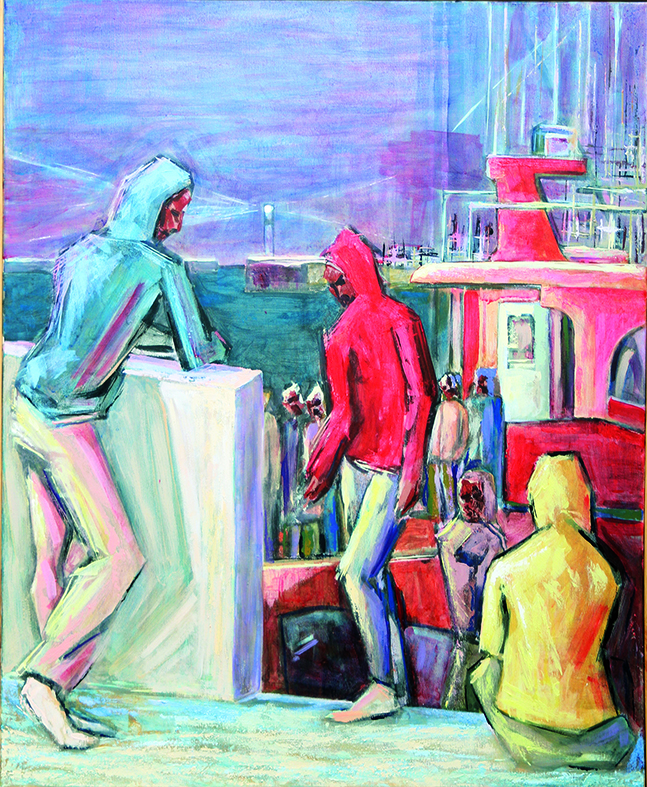 Arte, pintor español de Cañete de las Torres,migrantes,